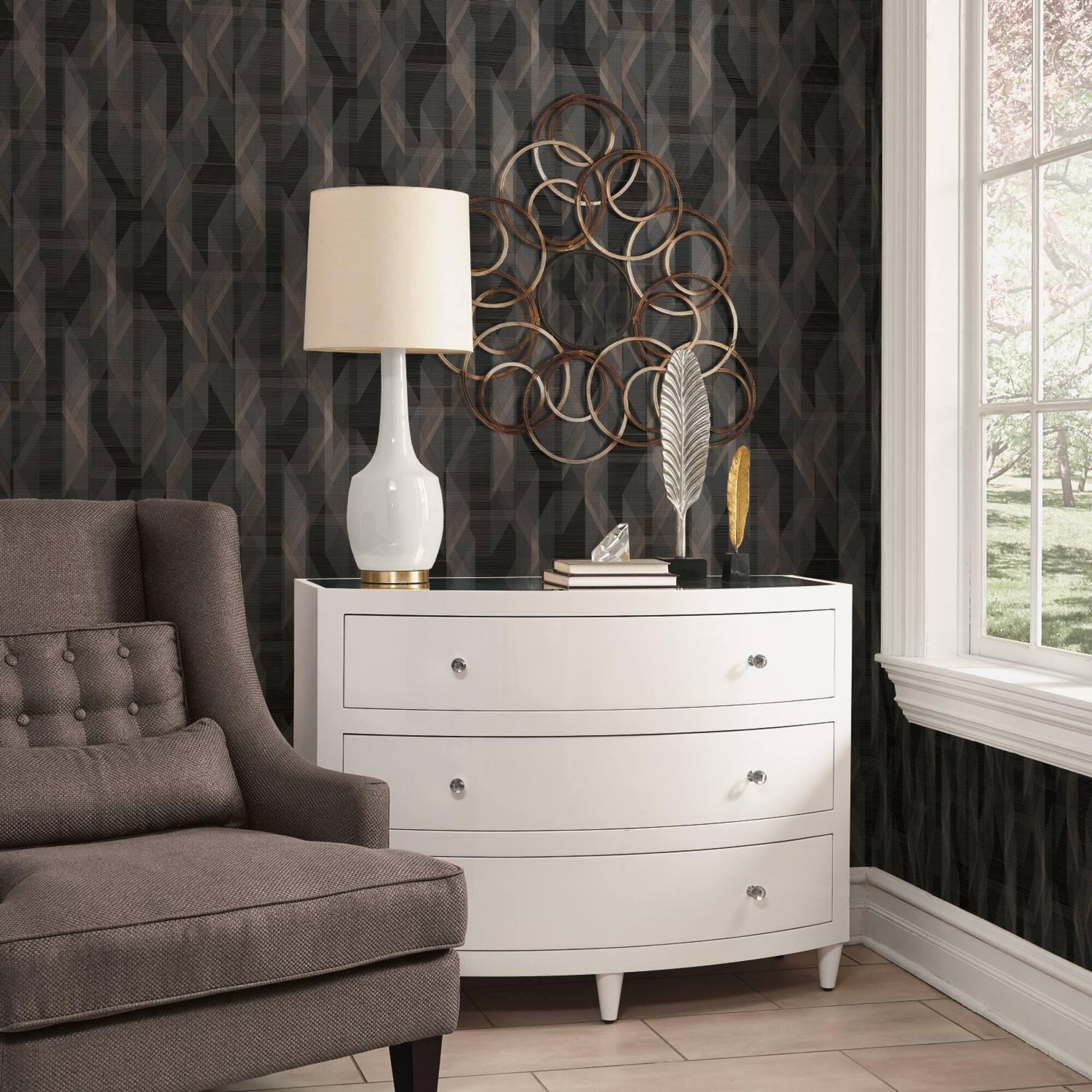 RoomMates Debonair Geometric Peel & Stick Wallpaper